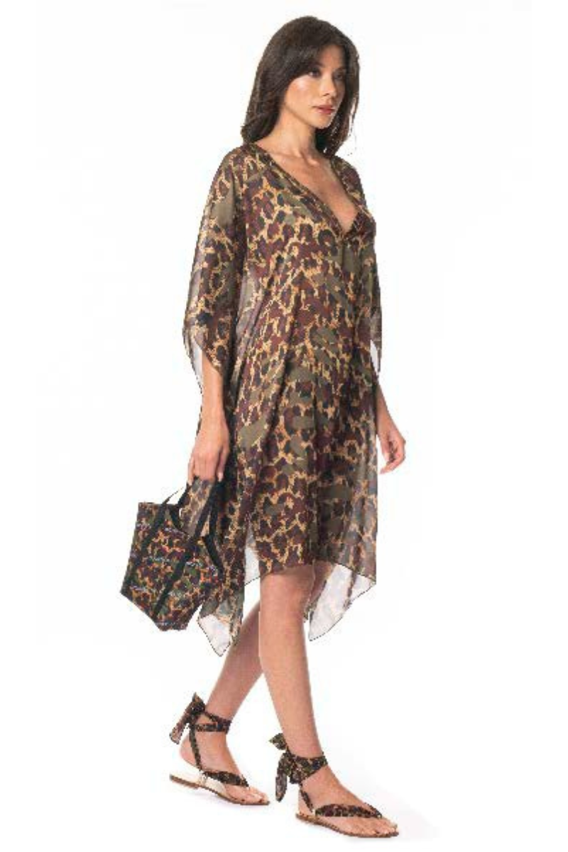 Savannah Sheer Kaftan – Jungle Print