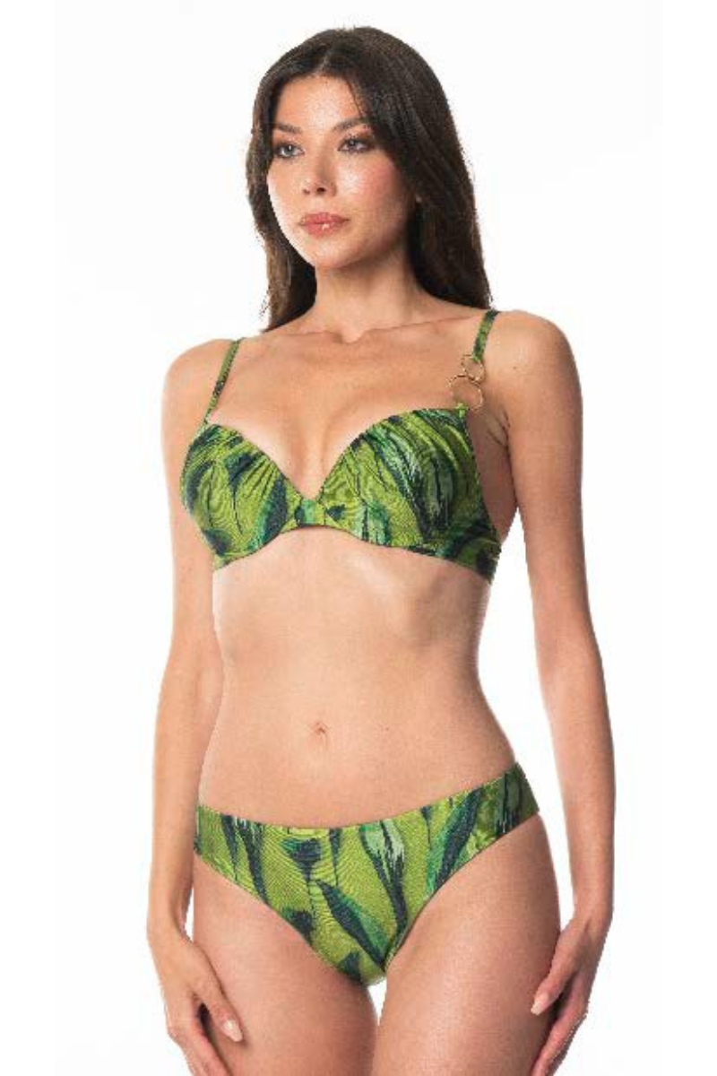 Botanical Bliss Underwire Bikini Set – Tropical Green