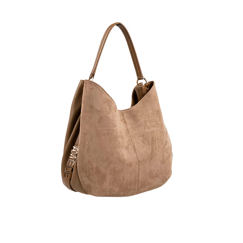 Eco Leather Beige Shoulder Bag
