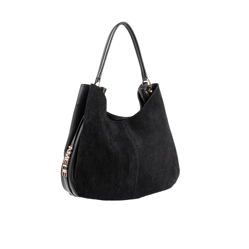 Eco Leather Black Shoulder Bag
