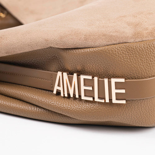 Eco Leather Beige Shoulder Bag