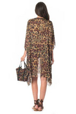 Savannah Sheer Kaftan – Jungle Print