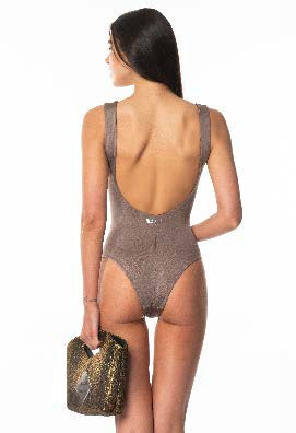 Glam Bronze One-Piece Swimsuit