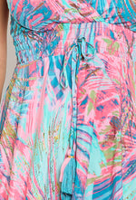 Asymmetric Abstract Print Dress