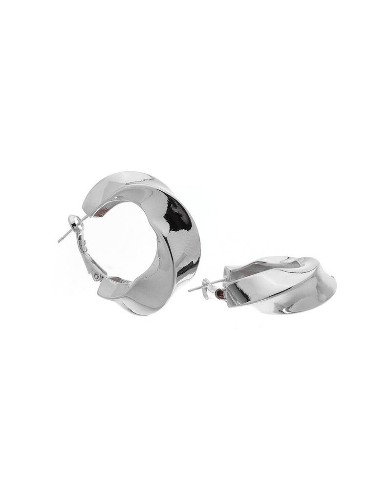 Twisted Bold Hoop Earrings – Stainless Steel (Rose Gold / Silver)
