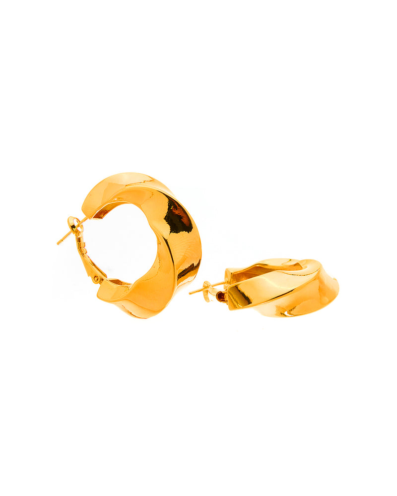 Twisted Bold Hoop Earrings – Stainless Steel (Rose Gold / Silver)
