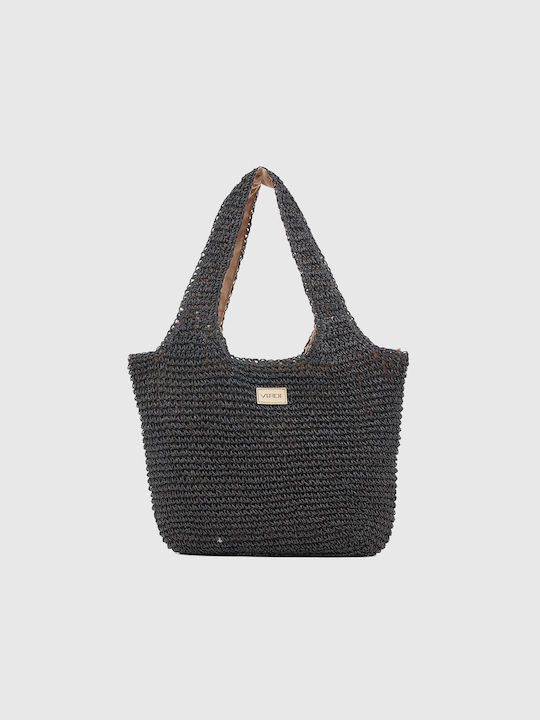 Black Straw Bag