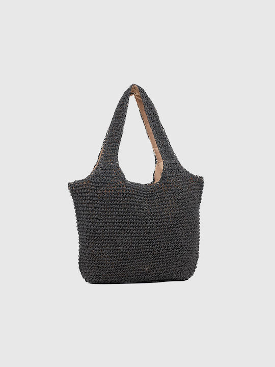 Black Straw Bag