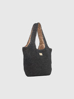 Black Straw Bag
