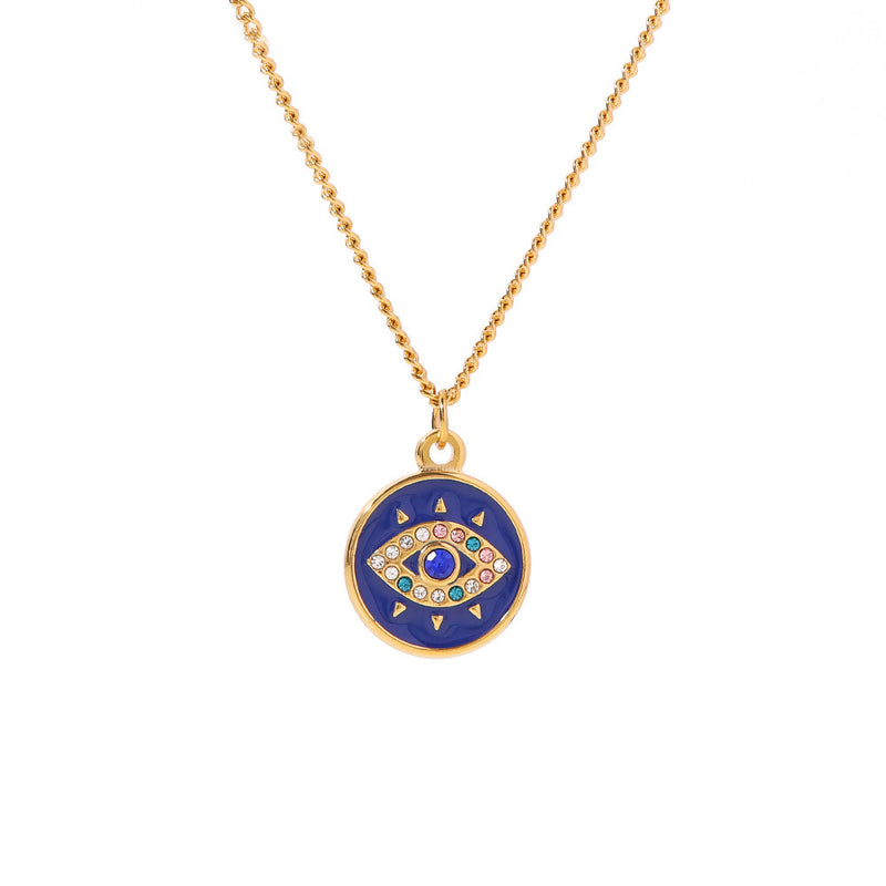 Round Evil Eye Necklace