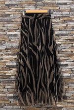 Maxi Zebra Print Tulle Skirt