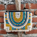 Handmade Shell Embroidered Clutch Bag