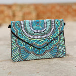 Turquoise Handmade Embroidered Clutch Bag