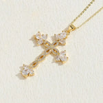 Zircon Gold Plated Cross