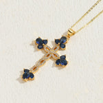 Zircon Gold Plated Cross