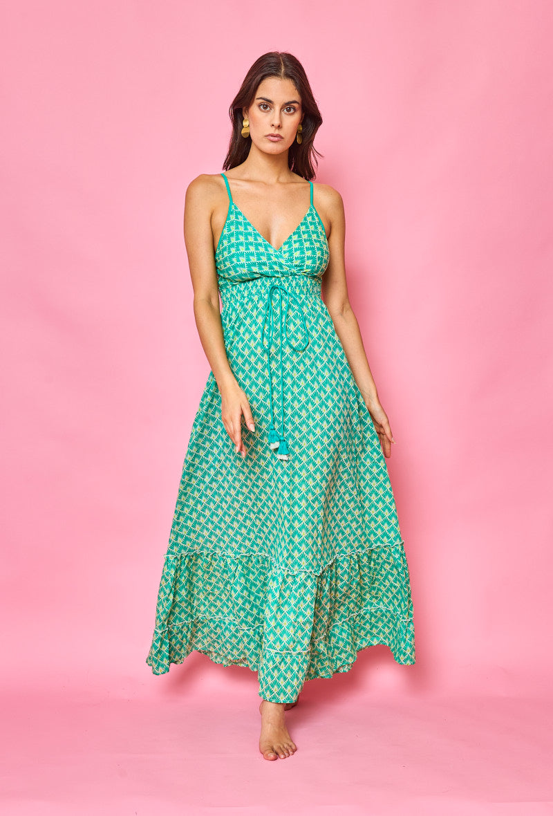 Mint Cotton Maxi Dress