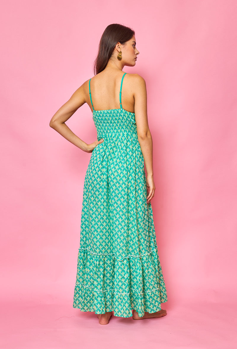 Mint Cotton Maxi Dress