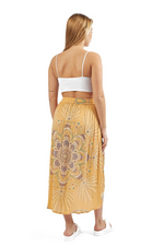 Yellow Viscose Wrap Skirt