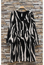 Zebra Print Loose Dress