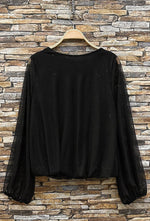 Black Glitter Blouse