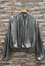 Silver Viscose Blouse