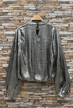 Silver Viscose Blouse