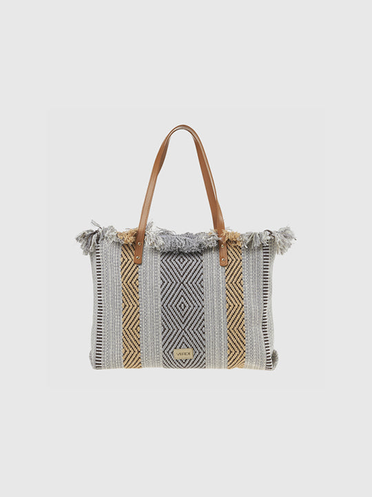 Grey Cotton Boho Bag