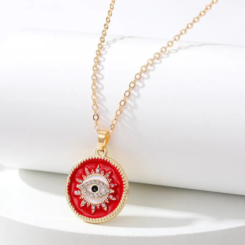 Round Evil Eye Necklace