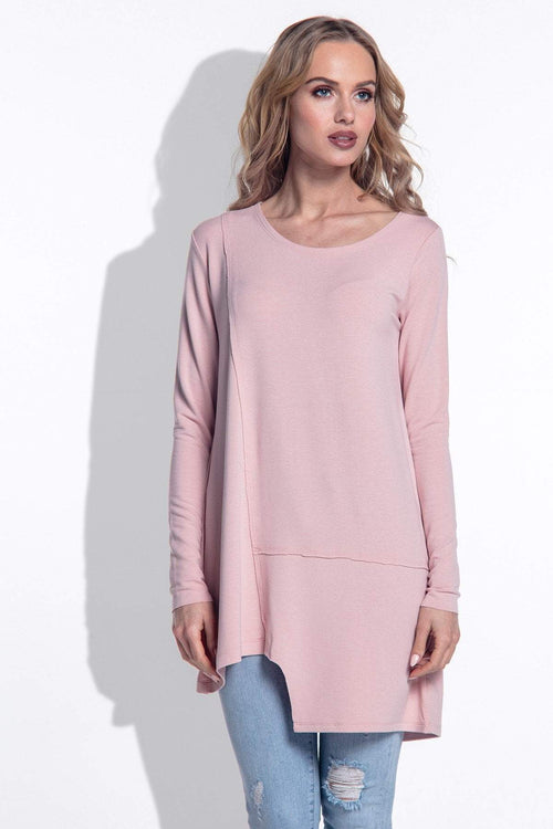 Pink Powder Asymmetric Tunic - So Chic Boutique