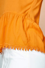 Orange Top With Adjustable Straps - So Chic Boutique