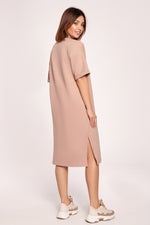Midi Mocha Relaxed Fit T-Shirt Dress - So Chic Boutique