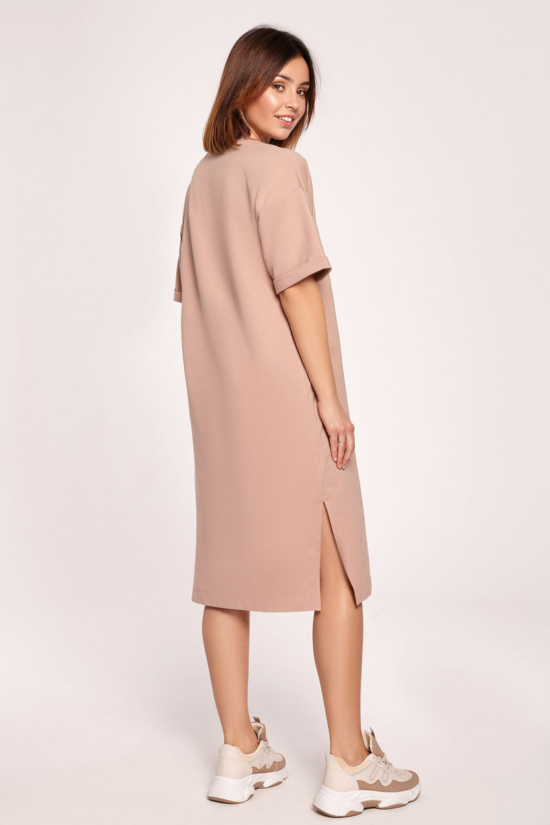 Midi Mocha Relaxed Fit T-Shirt Dress - So Chic Boutique
