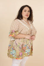 Oversize Viscose Floral Tunic - So Chic Boutique