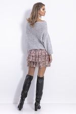 Grey Off The Shoulder Sweater With Braids - So Chic Boutique