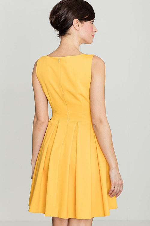 Mini Yellow Pleated Dress - So Chic Boutique