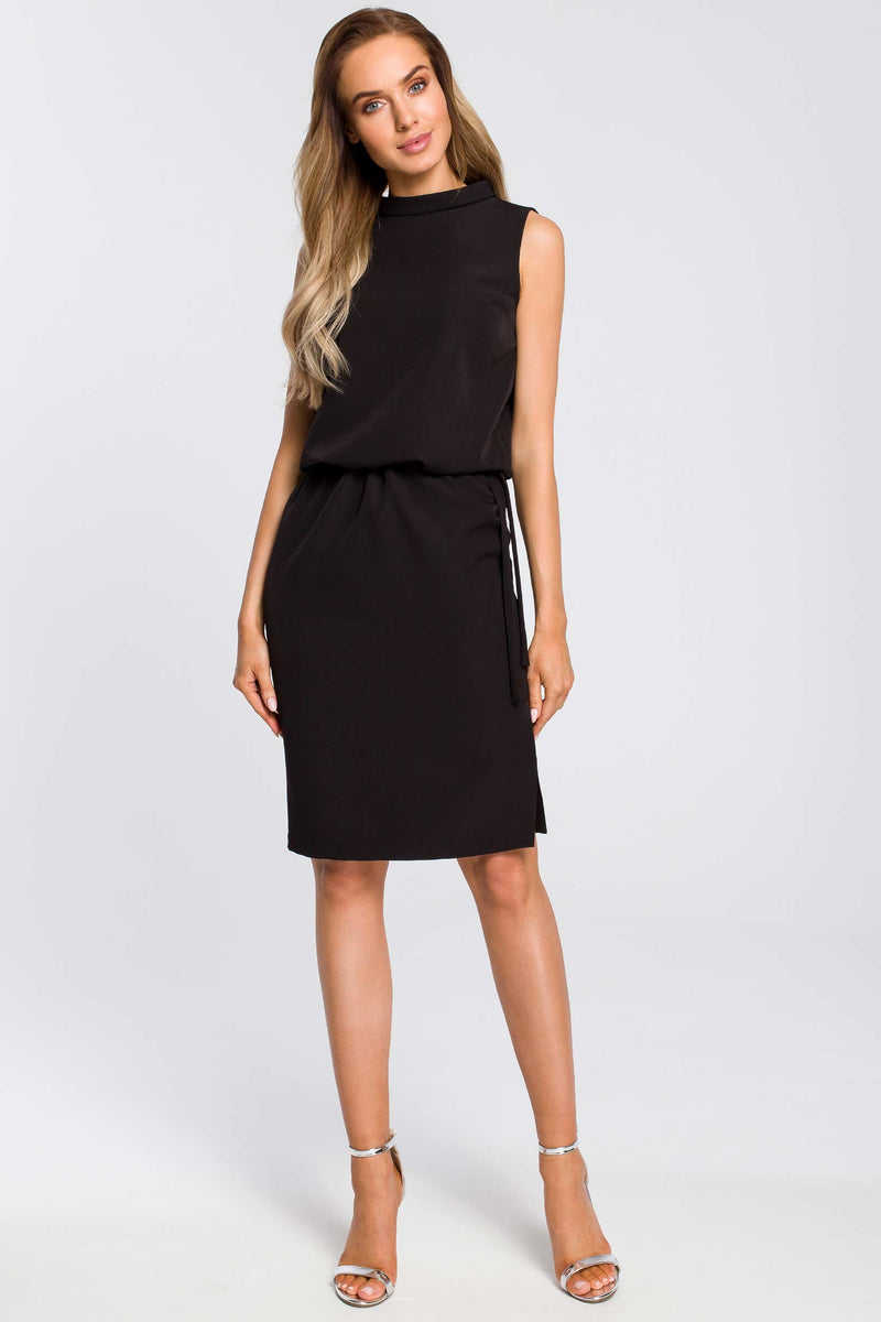 Black Blouson Dress With Split Back – Mar Y Sol Boutique Black Blouson Dress With Split Back – Mar Y Sol Boutique