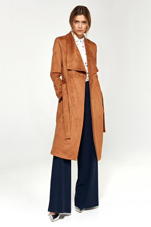 Caramel Coat With A Shawl Collar - So Chic Boutique