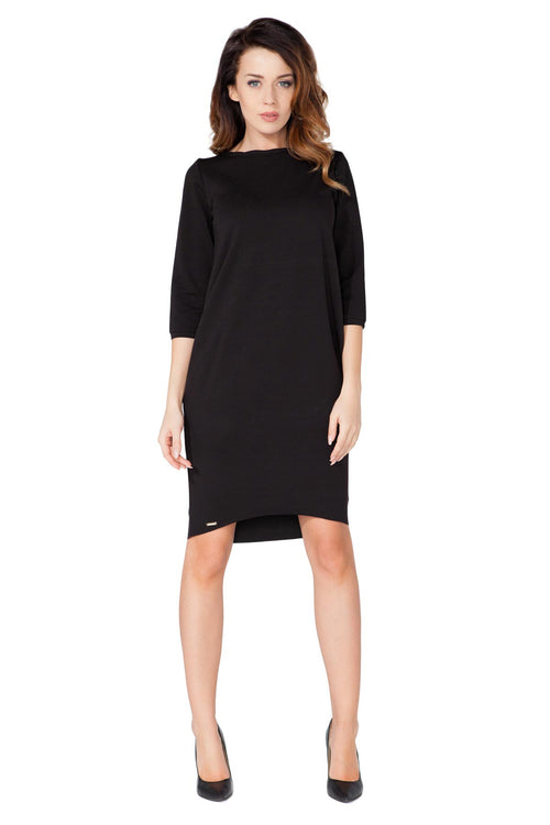 Tube Black Cotton Dress With Pockets - So Chic Boutique