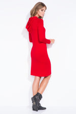 Red Sport Hooded Dress With Pockets - So Chic Boutique
